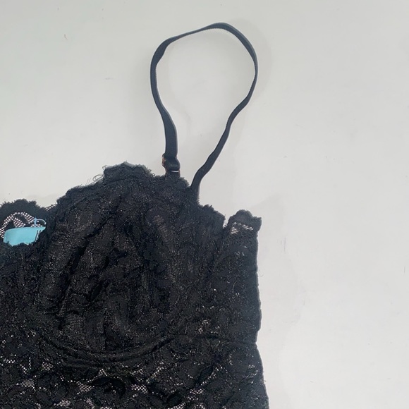 Marciano Black Lace Corset Bustier Longline Bra Tank in Small Stretchy and Sheer - Picture 10 of 10
